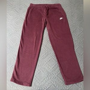 Nike Burgundy Joggers with Streamlined Silhouette